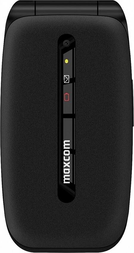 Maxcom Comfort MM828 4G Flip Phone, 2.4" Color Display, Dual nanoSIM, SOS Button, Large Keypad, Bluetooth 5.0, microSD Slot, Unisoc T107, Black