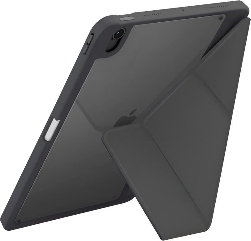 Чехол Uniq Moven для iPad Air 13 (2024), прозрачная задняя панель из поликарбоната, бампер ShockArmor, складная подставка, слот для Apple Pencil