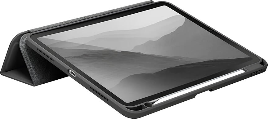 Чехол Uniq Moven для iPad Air 13 (2024), прозрачная задняя панель из поликарбоната, бампер ShockArmor, складная подставка, слот для Apple Pencil