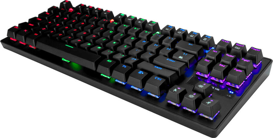 Tastatura Gaming Mecanica Xtrike Me GK-979, Tenkeyless TKL 87 Taste, Switch-uri Albastre, Iluminare Rainbow RGB, Anti-ghosting, Conectivitate USB