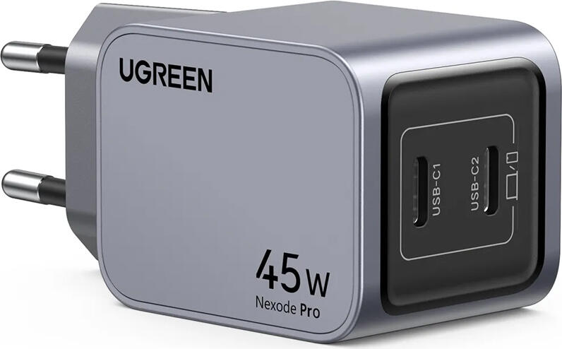 UGREEN Nexode Pro GaN Charger, 30W/45W USB-C Fast Charger, PD 3.0 PPS QC 4.0 SCP AFC, Samsung Super Fast Charging 2.0, Thermal Guard, X703/X707, Color: Black