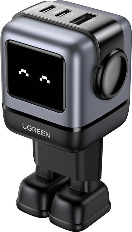 UGREEN Nexode Robot GaN Charger USB-A+2*USB-C 65W, Black
