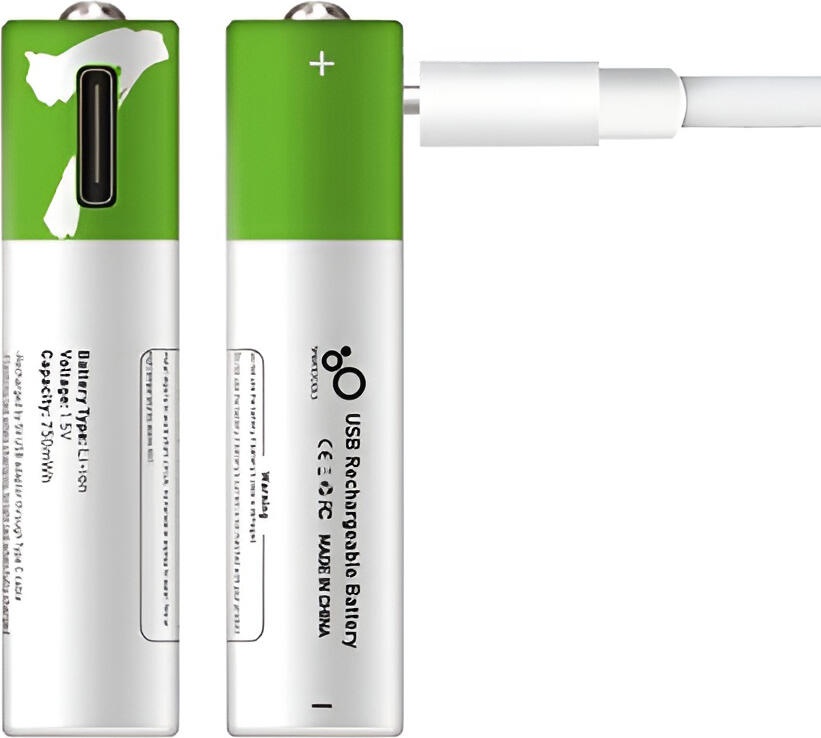 Baterii Reincarcabile Smartoools Li-ion AAA 1.5V 750mAh cu Port de Incarcare USB-C Integrat, 1200 Cicluri, Protectie Supracarga, Cablu USB-C Inclus
