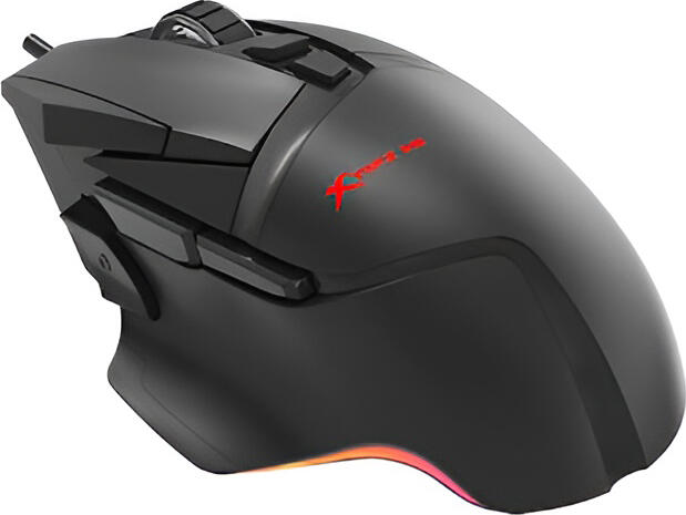 Xtrike Me GM-320 Wired Gaming Mouse, 12800 DPI Optical Sensor, 8-9 Programmable Buttons, Mechanical Switches, Customizable RGB Backlight, Ergonomic