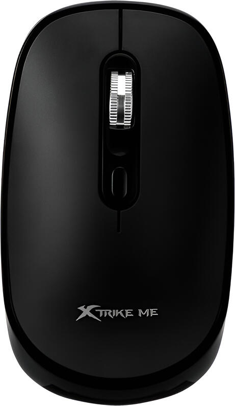 Xtrike Me GW-119 Dual-Mode Wireless Mouse, Bluetooth & 2.4 GHz Optical Sensor, Adjustable DPI, Silent Switches, Ergonomic Matte Black Design