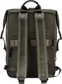 Tucano Modo Premium Laptop Backpack for 15.6 inch Laptops and 16 inch MacBooks, Military Green, Recycled Fabric with Leather Accents, Trolley Strap, Ergonomic Back