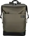 Tucano Modo Premium Laptop Backpack for 15.6 inch Laptops and 16 inch MacBooks, Military Green, Recycled Fabric with Leather Accents, Trolley Strap, Ergonomic Back
