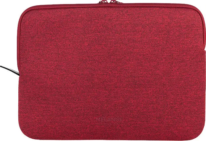 Tucano Sleeve Melange Neoprene Laptop Sleeve Case for 12" laptops, Bordeaux, with Zipper Closure and Anti-Slip Elastic Flaps for Drop and Scratch Protection