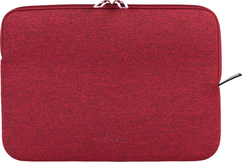 Tucano Sleeve Melange Neoprene Laptop Sleeve Case for 12" laptops, Bordeaux, with Zipper Closure and Anti-Slip Elastic Flaps for Drop and Scratch Protection