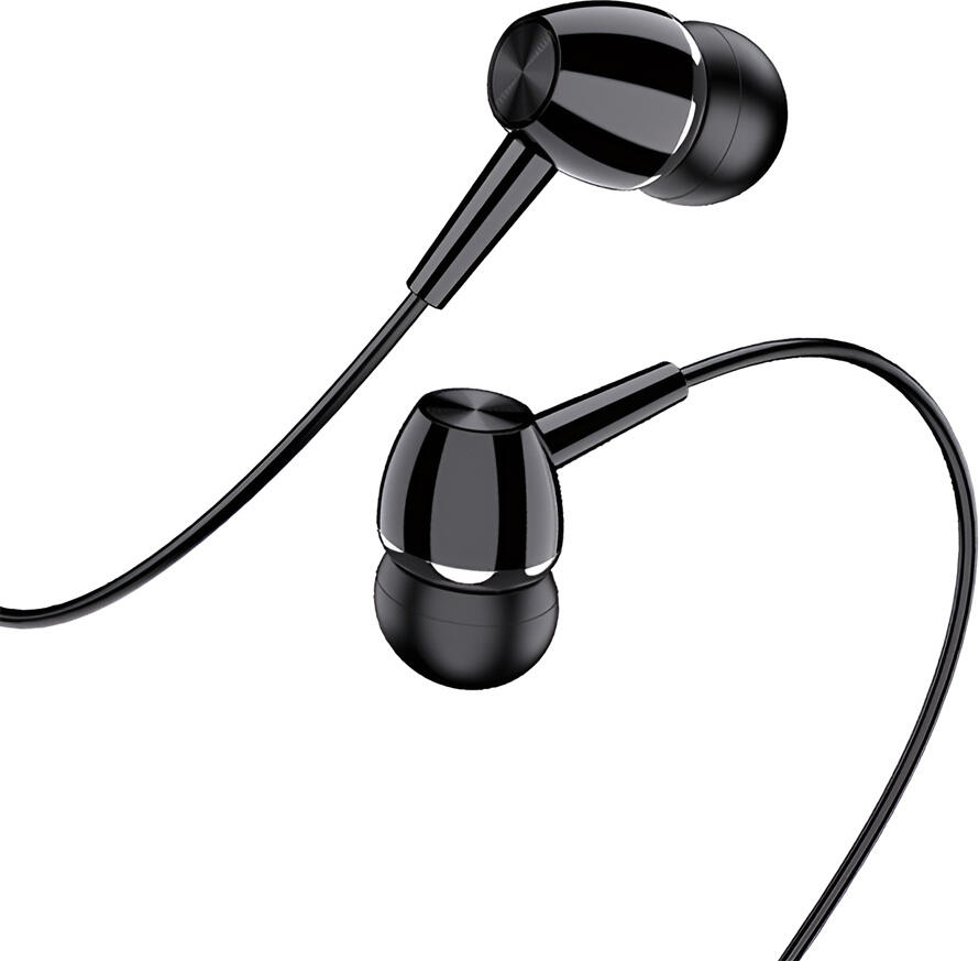 Casca In-Ear cu Fir Kakusiga KSC-1296 Seria HEZI, Culoare: Negru, Conector USB Type-C, Audio Stereo Digital cu Microfon Integrat si Telecomanda, Cablu 1.2m