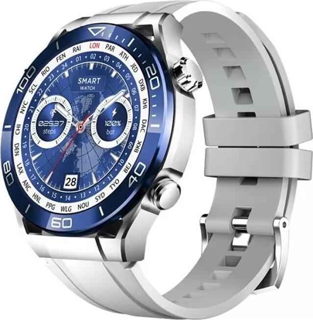 Smartwatch Charome T11 cu ecran AMOLED rotund de 1.3 inch, apeluri HD Bluetooth, protectie IP68, senzor ritm cardiac, incarcare wireless pentru Android si iOS
