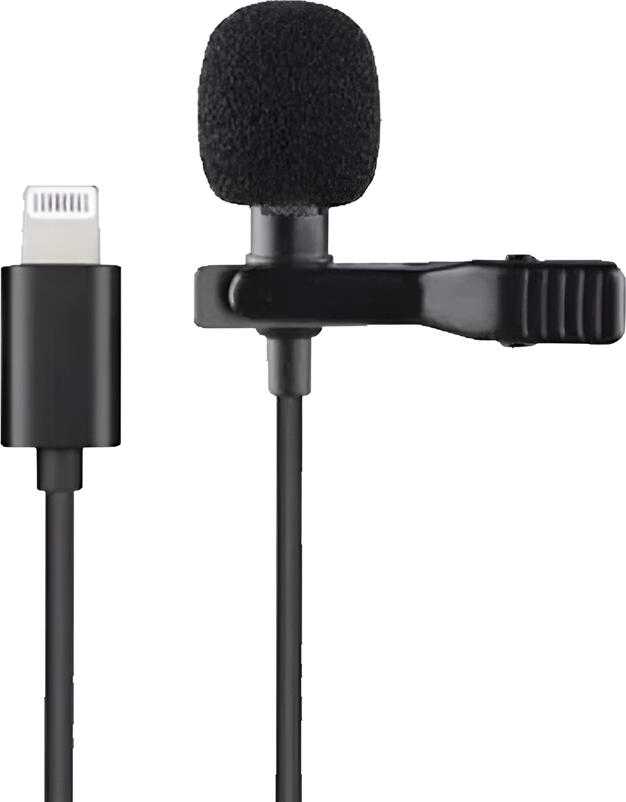 Microfon Lavaliere cu Fir Kakusiga KSC-764 Seria MAILI, Microfon Digital Tip Clip-on Omnidirectional cu Conector Lightning pentru iPhone iPad iPod, Cablu 2m