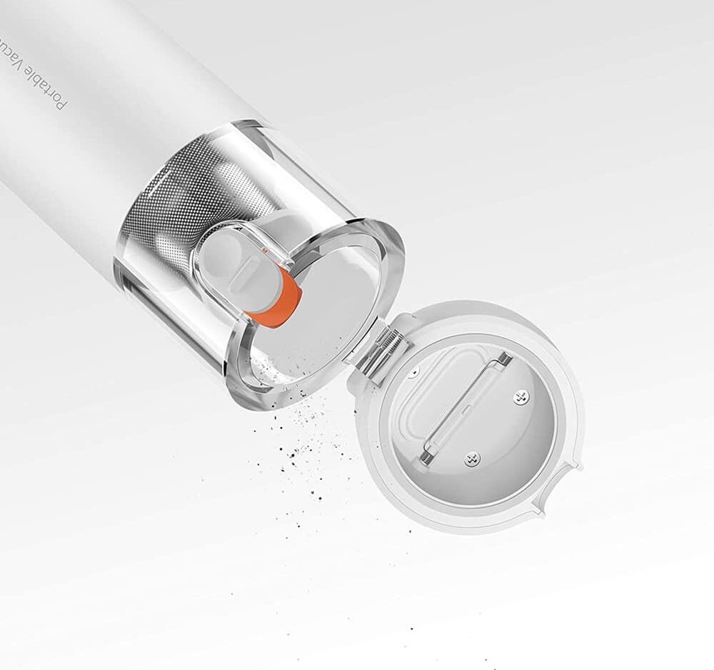 Aspirator Portabil Xiaomi Mi Vacuum Cleaner Mini, Putere Suctie 13000 Pa, Motor Brushless 88000 RPM, Filtru HEPA, Alb, 267x55x55mm