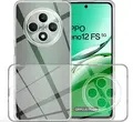 WOO Clear TPU Case for Oppo Reno 12F / 12FS, Transparent Shockproof Slim Cover, Anti-Yellowing Dust Resistant Protective Shell, 6.67 inch