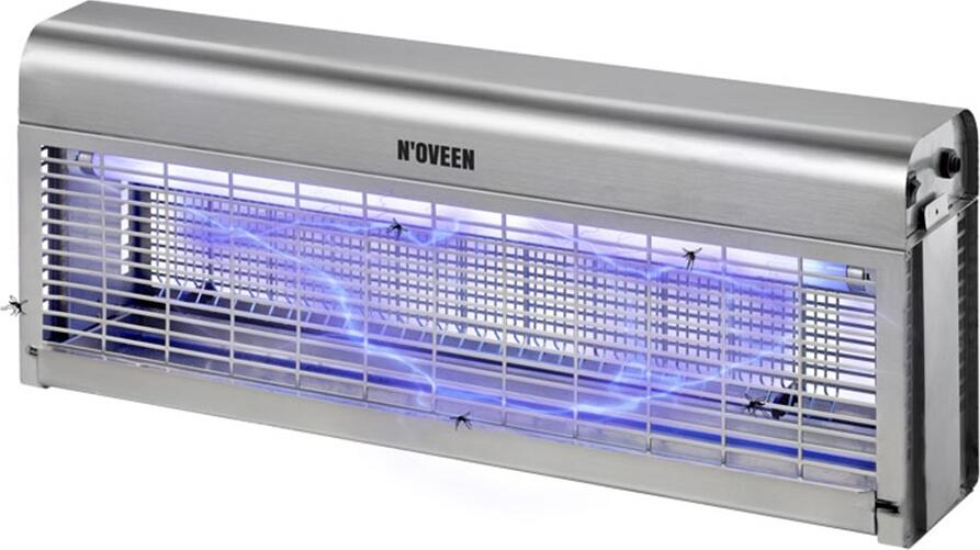 N'OVEEN IKN1030 Professional Electric Insect Killer Lamp, 32W UV-A, 100m2 Coverage, 304 Stainless Steel, High Voltage Grid for Flies and Mosquitoes