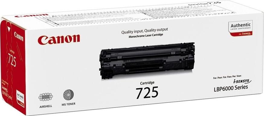 Cartus Toner Laser Original Canon CRG-725 Negru 3484B002 pentru Imprimante LBP-6000, LBP-6020, LBP-6030, MF3010, Capacitate 1600 Pagini All-in-One