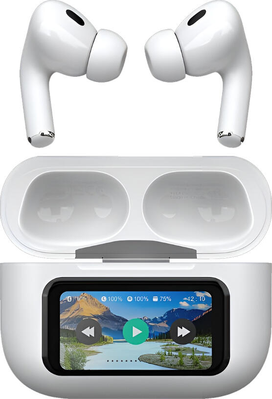 Casca Helmet E26 ANC Smart Display HMTTWSE26ANC TWS Stereo cu Anulare Activă a Zgomotului, Bluetooth 5.1, Ecran Inteligent, Rezistenta IPX5, Alb