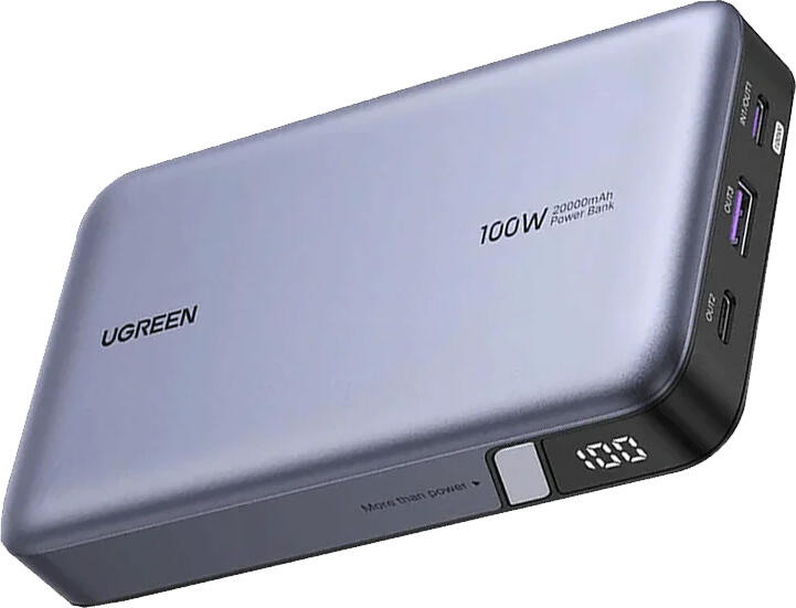 Power Bank UGREEN Nexode 100W 20000mAh, Baterie Externa cu Incarcare Rapida, Porturi 2x USB-C si 1x USB-A, PD3.0 PPS QC3.0 pentru MacBook Pro, iPhone, Samsung
