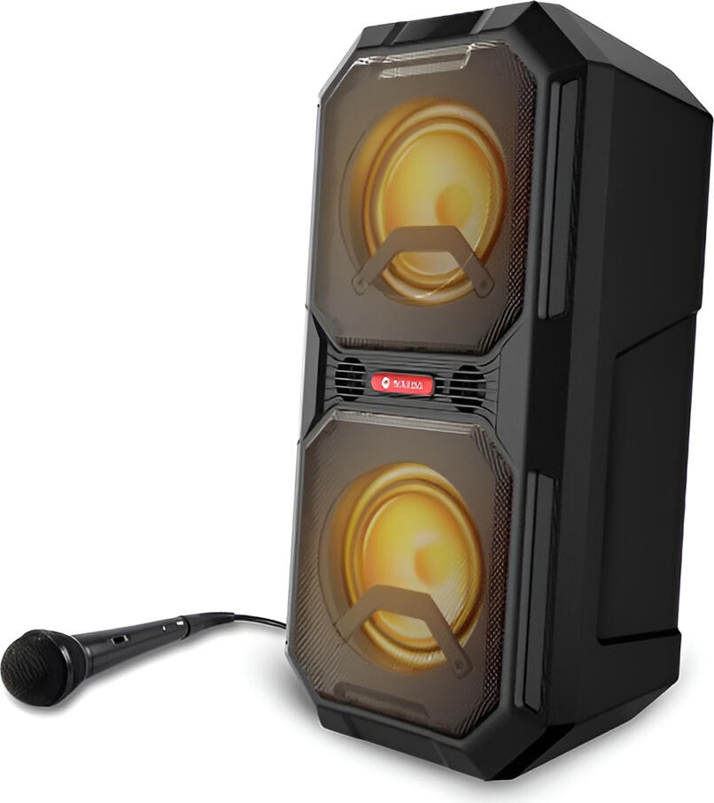 Box Party Motorola ROKR 820 XL Bluetooth, Putere 80W, Subwoofer Dublu, Rezistenta la Apa IPX4, Lumini LED, Radio FM, Power Bank, Negru