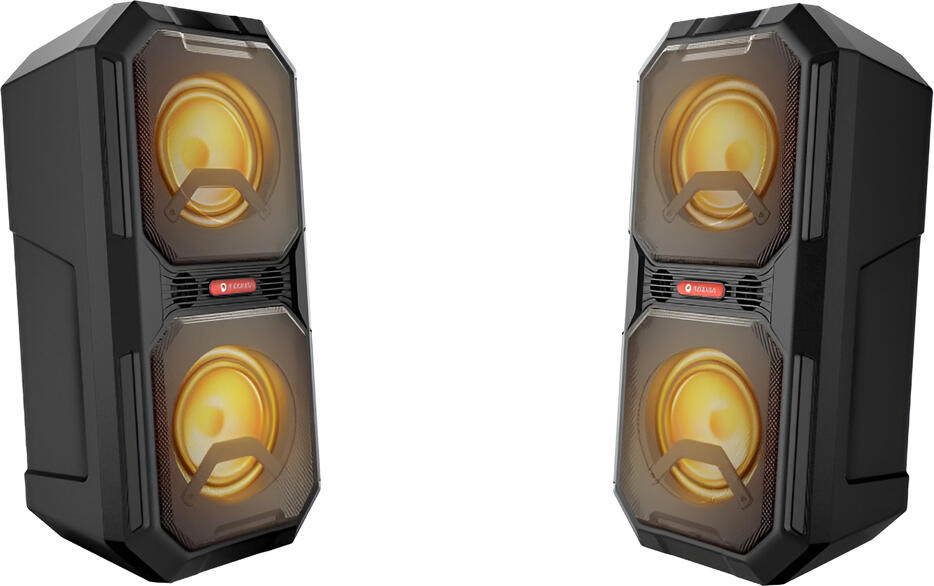 Box Party Motorola ROKR 820 XL Bluetooth, Putere 80W, Subwoofer Dublu, Rezistenta la Apa IPX4, Lumini LED, Radio FM, Power Bank, Negru