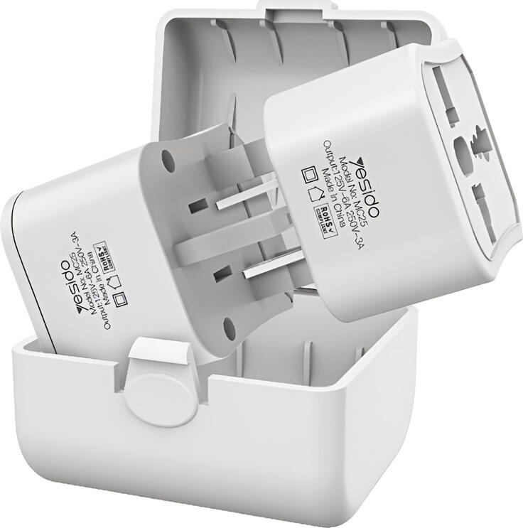 Yesido Universal Charger Plug Convertor MC25, White