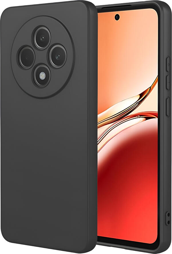 Husa WOO Silicone Neo Soft pentru Oppo Reno 12F si Reno 12FS, Negru, Protectie din Silicon Flexibil cu Finisaj Mat Seditos, Rezistenta la Socuri si Zgarituri