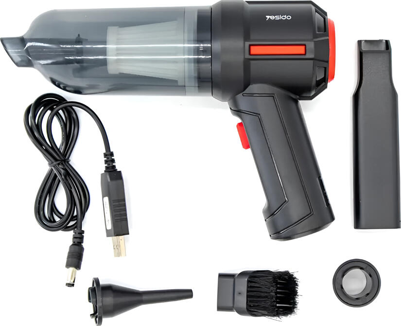 Aspirator auto portabil Yesido, Vacuum Cleaner si Suflanta, Umed si Uscat, Putere 65W, Suctie pana la 4500PA, Filtru Lavabil, Adaptor Incarcare 12V