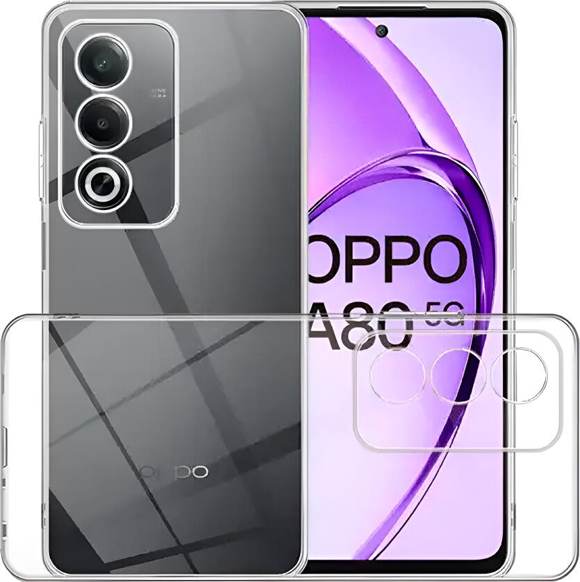 Husa WOO pentru Oppo A80, 6.67 inch TPU Transparenta, Cover Slim Rezistent la Socuri si Ingalesire, Protectie Anti-praf si Amprente