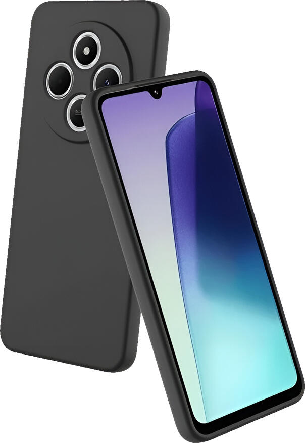 Чехол WOO для Xiaomi Redmi 14C, черный, защитный кейс с точными вырезами, доступен в вариантах из жидкого силикона, мягкого TPU или нейлона типа Flip