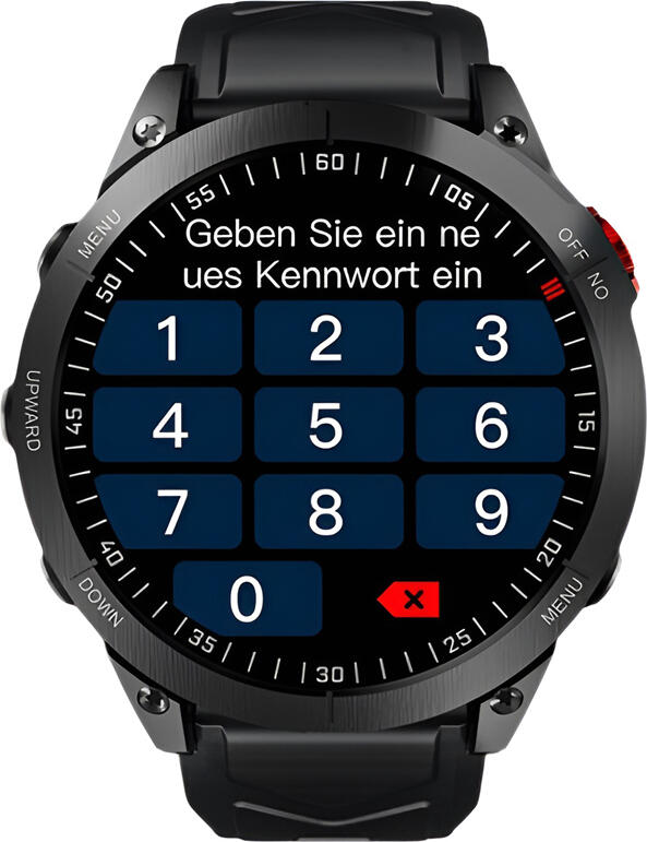 Valdus GS Fenix 7 Smart Watch, 1.5" TFT Round Display, Bluetooth Calling, Heart Rate & SpO2 Monitoring, IP67 Waterproof, Wireless Charging, Black