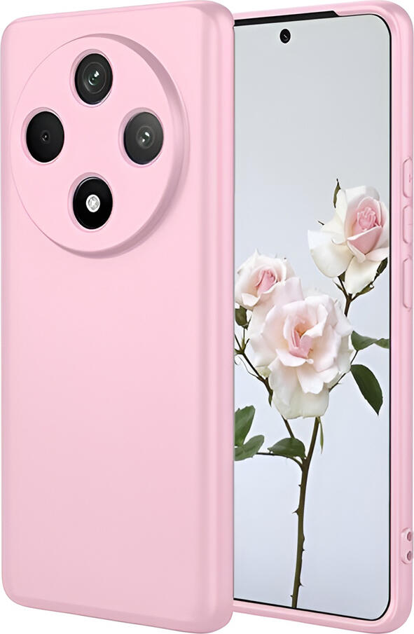 Husa WOO Silicone Neo Soft pentru Oppo Reno 12F si Reno 12FS, Roz, Protectie din Silicon Flexibil cu Finisaj Mat Seditos, Rezistenta la Socuri si Zgarituri
