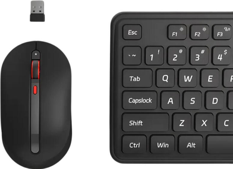 Set Tastatura si Mouse Wireless Silent MIIIW Gen3, Tastatura Mecanica Slim 104 Taste cu 12 Taste Multimedia si Mouse Silent 1600 DPI, Conectivitate USB