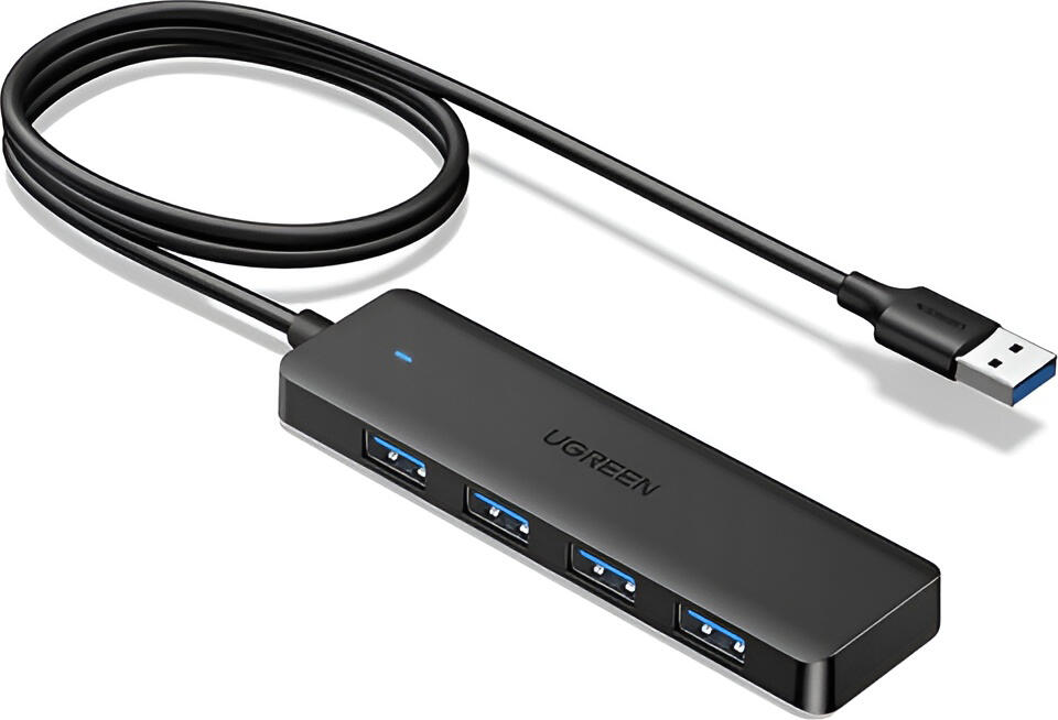 UGREEN HUB 4in1 USB 3.0 to 4*USB 3.0 1M CM219, Black