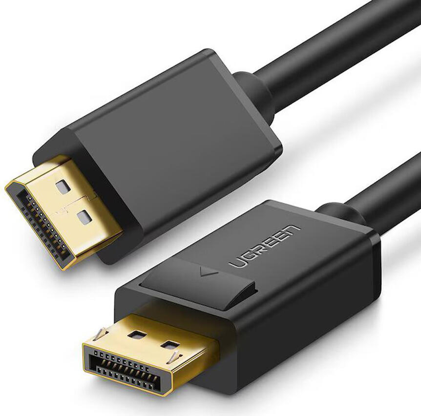 UGREEN DP102 DisplayPort 1.2 Cable, 4K @ 60Hz / 1080p @ 144Hz, HDR & 3D Support, Gold-Plated Connectors, Copper Core, 1.5m Black