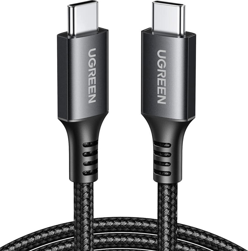 Cablu UGREEN USB-C la USB-C, USB 2.0 PD Power Delivery 60W 3A Incarcare Rapida, Impletit Nylon, Conectori Aluminiu, Gri, Transfer Date 480Mbps, Compatibil cu MacBook si Galaxy