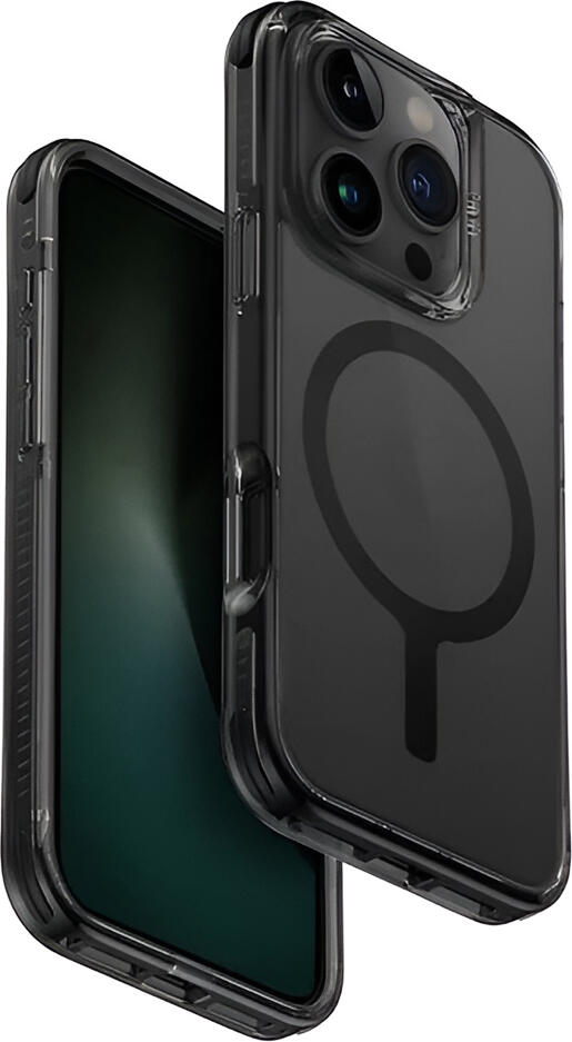 Чехол Uniq Combat MagClick Hybrid для Apple iPhone 16 Pro 6.1 дюйма, Цвет: Черный, защита по военному стандарту 4м, TPU ShockSorb, поддержка MagSafe