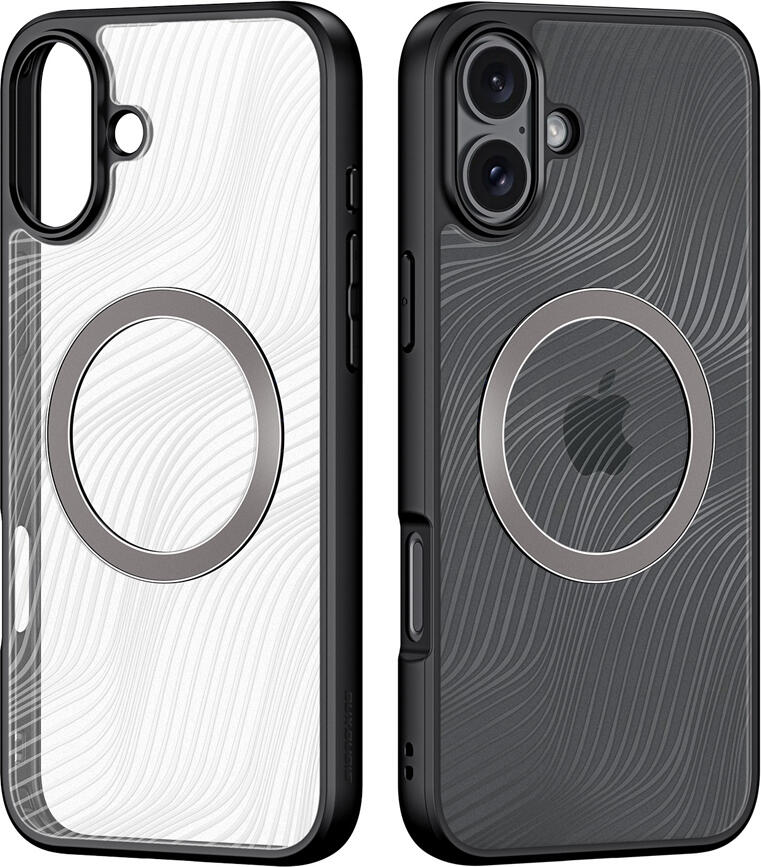DUX DUCIS AIMO Case for Apple iPhone 16, MagSafe Compatible Shockproof Slim Protective Shell, PC TPU Water Wave Design