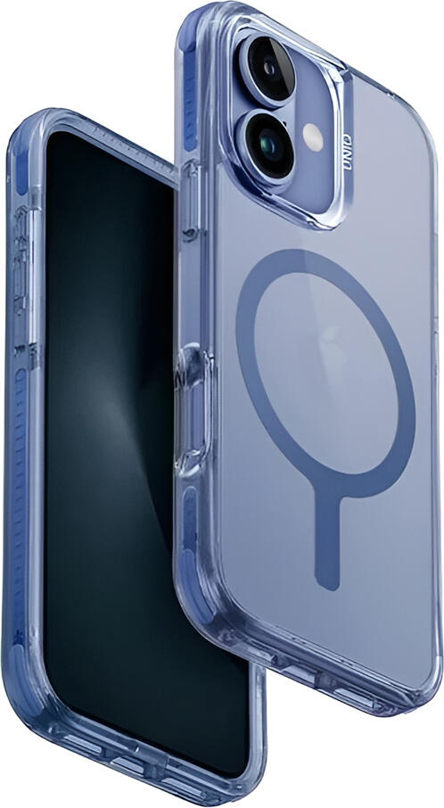 Husa Uniq Combat MagClick Hybrid Albastru pentru Apple iPhone 16 6.1 inch, Protectie ShockSorb TPU Standard Militar 4m, Compatibila MagSafe