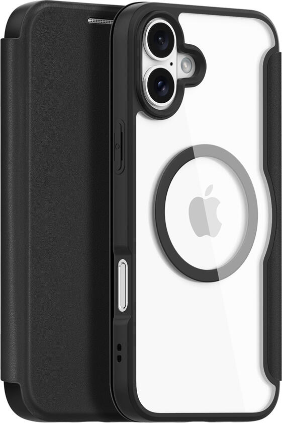 DUX DUCIS Skin X Pro Folio Case for iPhone 16, MagSafe Compatible, RFID Blocking, Card Slot, 360 Protection, PU TPU PC PET
