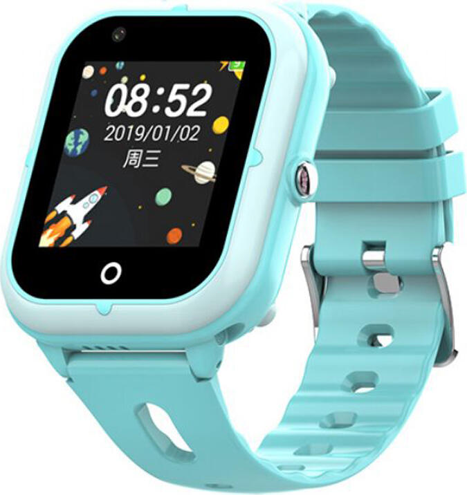 Wonlex CT07S 4G CAT1 Smartwatch for Kids, Blue, with VoLTE, GPS, LBS, Wi-Fi Positioning, 1.44-inch Touch Screen, Heart Rate, Pedometer, IPX7 Waterproof, SOS