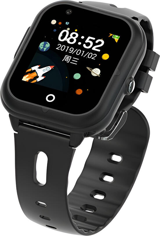 Детские смарт-часы Wonlex CT07S 4G CAT1, Цвет: Черный, с поддержкой VoLTE, GPS, LBS, Wi-Fi позиционированием, сенсорным экраном 1.44 дюйма, пульсометром, шагомером, IPX7, SOS