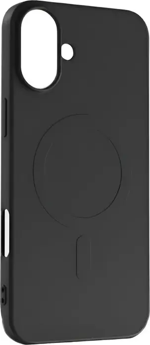 WOO Liquid Silicone MagSafe Case for iPhone 16 Plus, Black, Magnetic Protective Cover with Integrated Ring for MagSafe Accessories