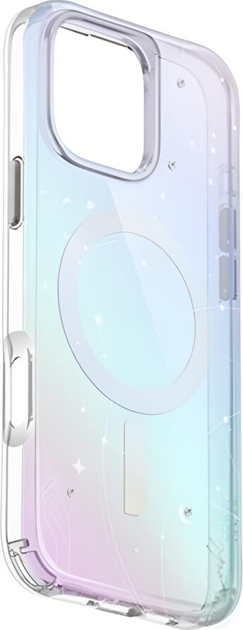 Uniq Coehl MagClick Case for iPhone 16 Pro, Iridescent Glitter Finish, Tough Fade-Resistant Back, Flexible Bumper, 2.4m Drop Protection, Magnetic Wireless Charging Support