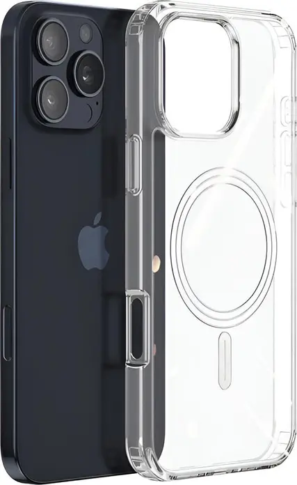 Чехол Dux Ducis Clin Series для iPhone 16 Pro 6.3", прозрачный гибридный TPU и PC, поддержка MagSafe, противоударный с защитой от пожелтения