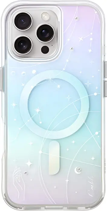Uniq Coehl Celest Case for iPhone 16 Pro Max, MagSafe Compatible Hybrid TPU Cover with 3D Illumine Crystals and Shock-Absorbing Drop Protection