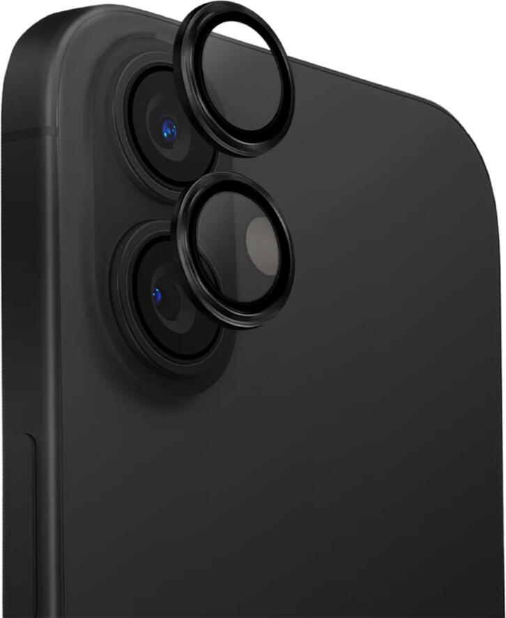 Uniq Optix Aluminium Camera Lens Protector for iPhone 16/16 Plus, Black