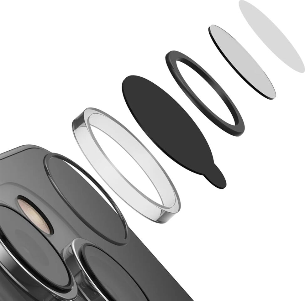 Protectie Lente Camera UNIQ Optix pentru iPhone 16 Pro si 16 Pro Max, Sticla Temperata 9H cu Carcasa din Aluminiu, Transparenta si Anti-Zgarari