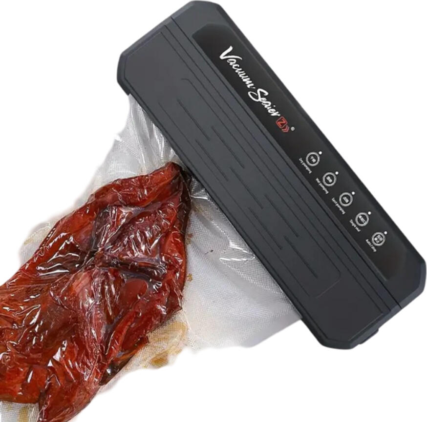 Automatic Vacuum Sealer Machine Black, 220V Food Saver for Dry and Moist Foods, Compact Design with Auto-Stop and Seal Only Functions, 35 x 12.7 cm