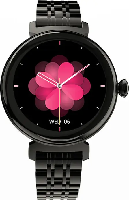 Смарт-часы HiFuture Aura с AMOLED экраном 1.04 дюйма, Bluetooth звонками, мониторингом пульса и SpO2, защитой IP68, ремешком из нержавеющей стали