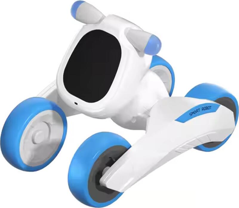 JJRC R28 Intelligent Robot Puppy, Programmable Interactive Toy Dog with Remote Control, LED Eyes, Voice Conversation, ABS Plastic, White and Blue